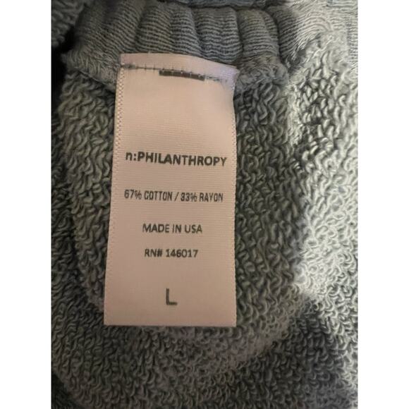 n:philanthropy Sebastian Mini Dress Slate NWT SZ L, Terry Cloth Interior - Picture 7 of 7